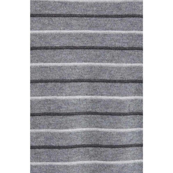 Nordstrom Sweater Mens Shop 2XL Gray Stripe Regular Fit Merino Wool Blend NWT - Picture 6 of 7